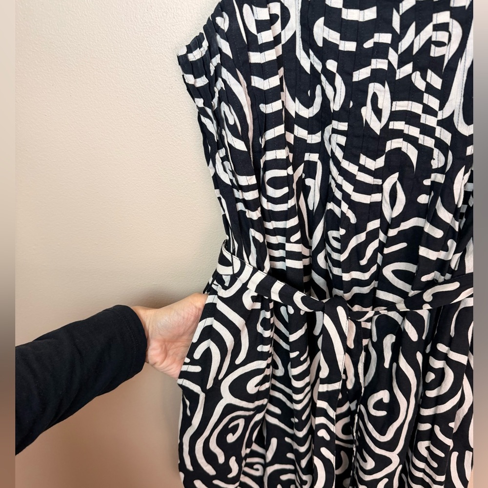 Banana Republic Linen Blend Mini Dress – Swirl Abstract – Size S w/ pockets - Picture 6 of 9